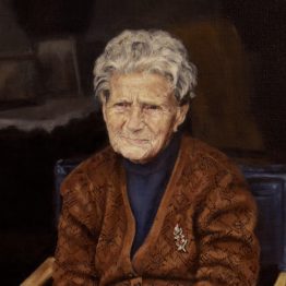 "Granny" (detail) (Selected on BP Award 2017), oil on linen, 76 x 68 cm. Jose Antonio Ochoa
