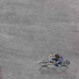"Street View 4", oil on wood, 20 x 20 cm. Jose Antonio Ochoa
